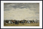 Eugène Boudin Fine Art Print : Vacationers, Trouville Beach