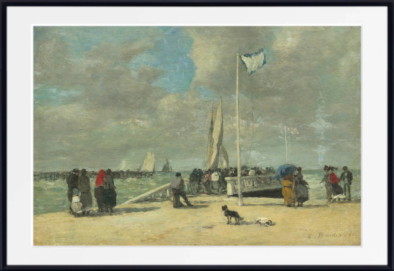 Eugène Boudin Fine Art Print : On The Jetty