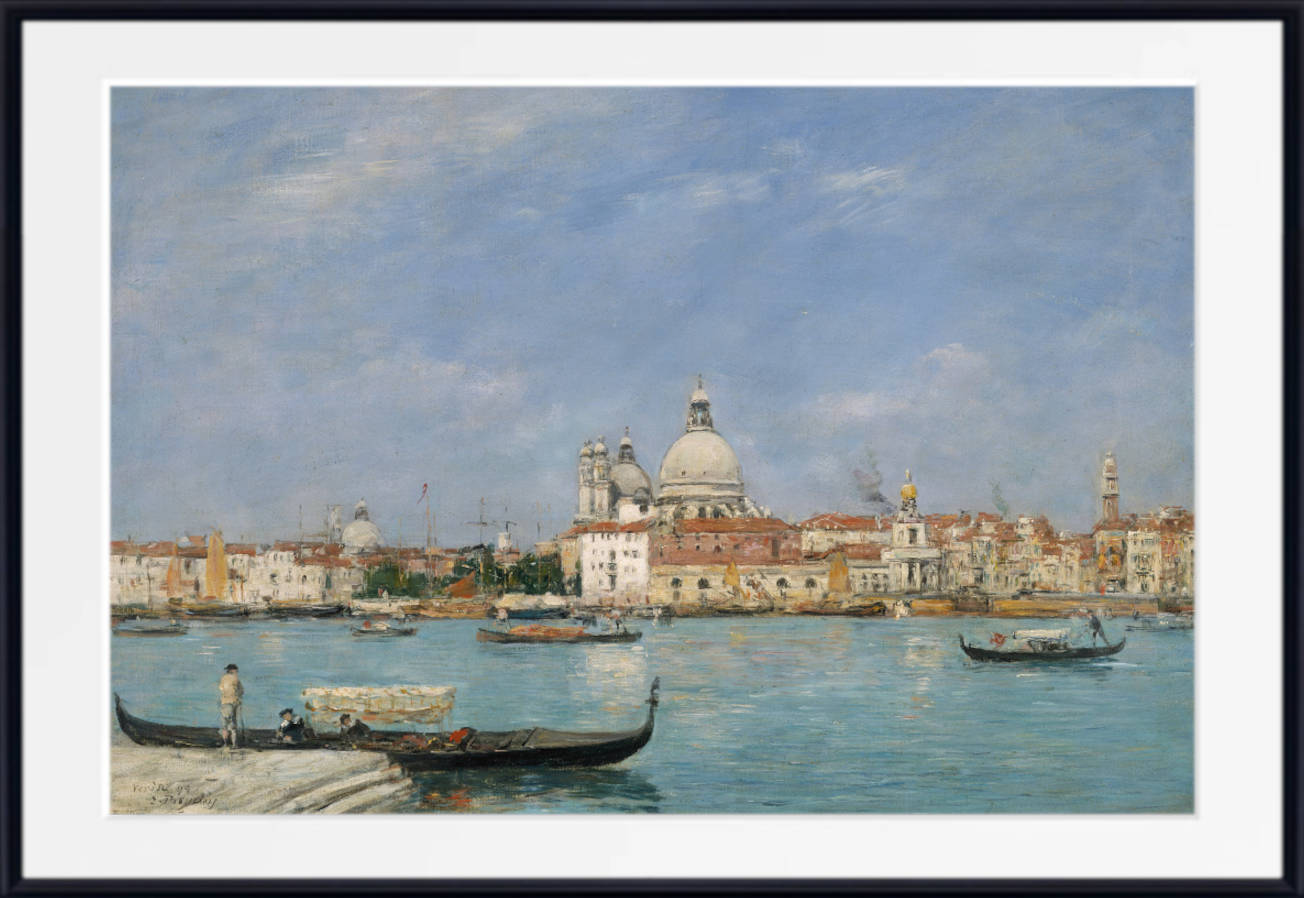 Eugène Boudin Fine Art Print : Venice, Santa Maria