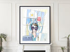 Euphoria, Self portrait, Karl Wiener Abstract Print