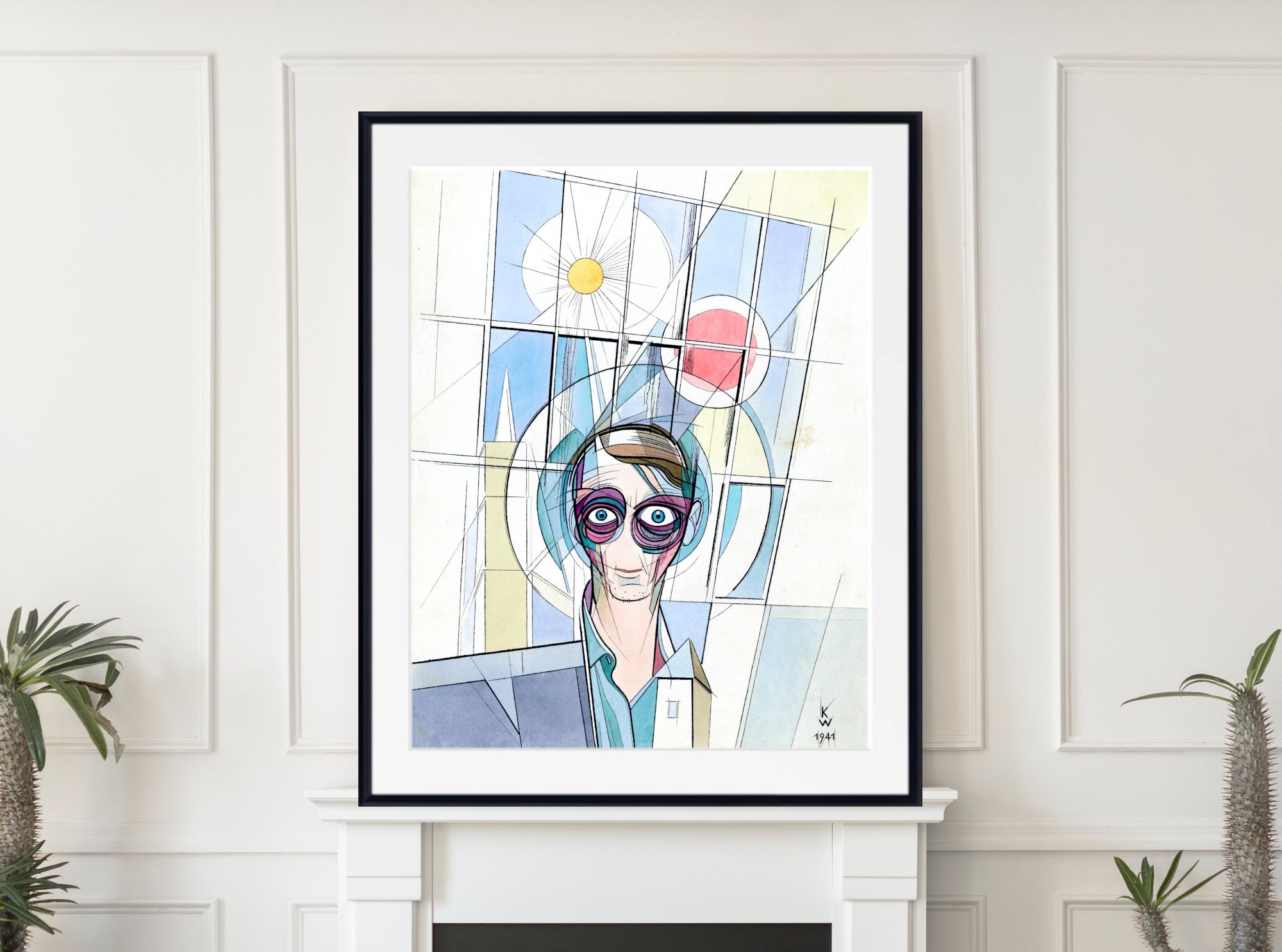 Euphoria, Self portrait, Karl Wiener Abstract Print