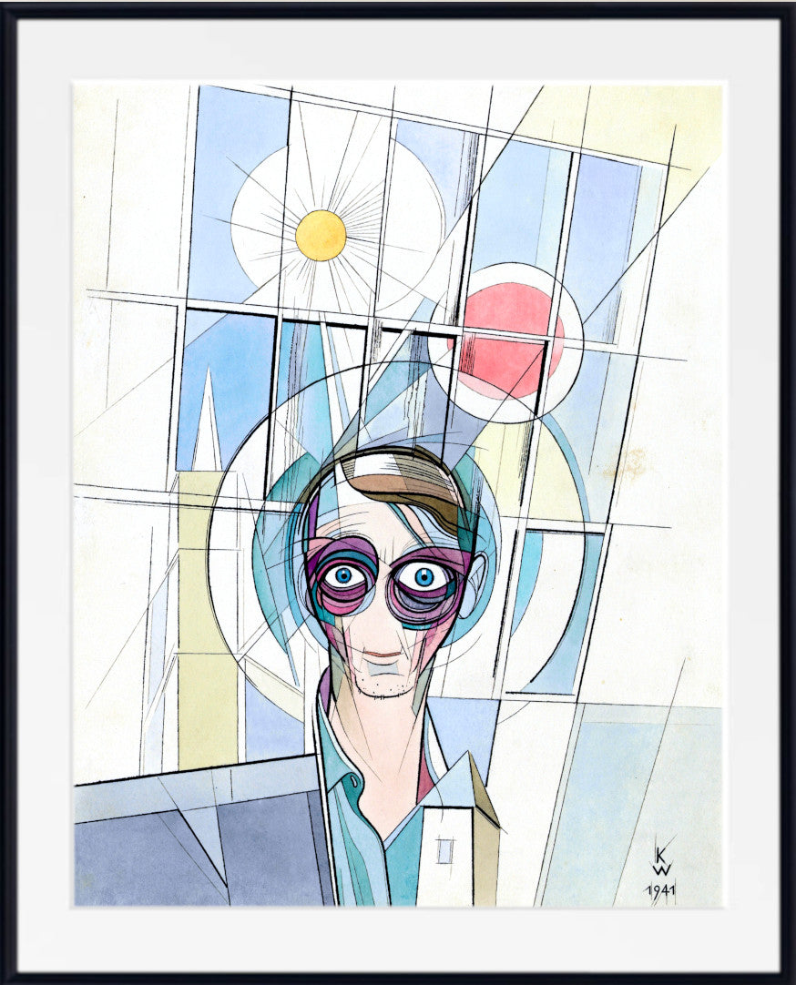 Euphoria, Self portrait, Karl Wiener Abstract Print