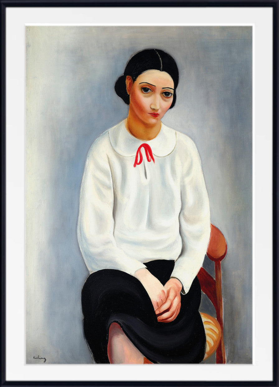 Woman with a white bodice (1924) by Moise Kisling