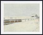 Michael Ancher Print, Fences and a cottage in the snow in Skagen