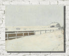 Michael Ancher Print, Fences and a cottage in the snow in Skagen