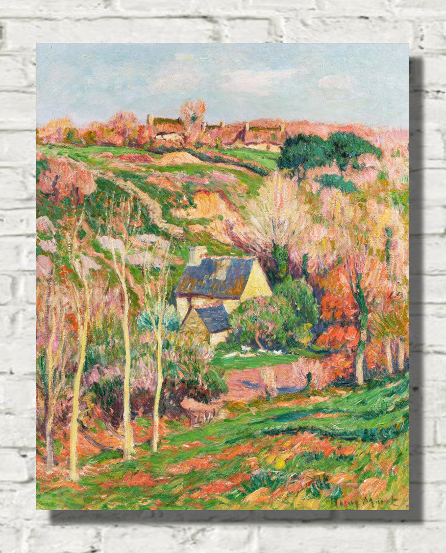 Henry Moret Print, Farms in Brittany (circa 1905)