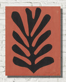 Black leaf on red background by Henri Matisse