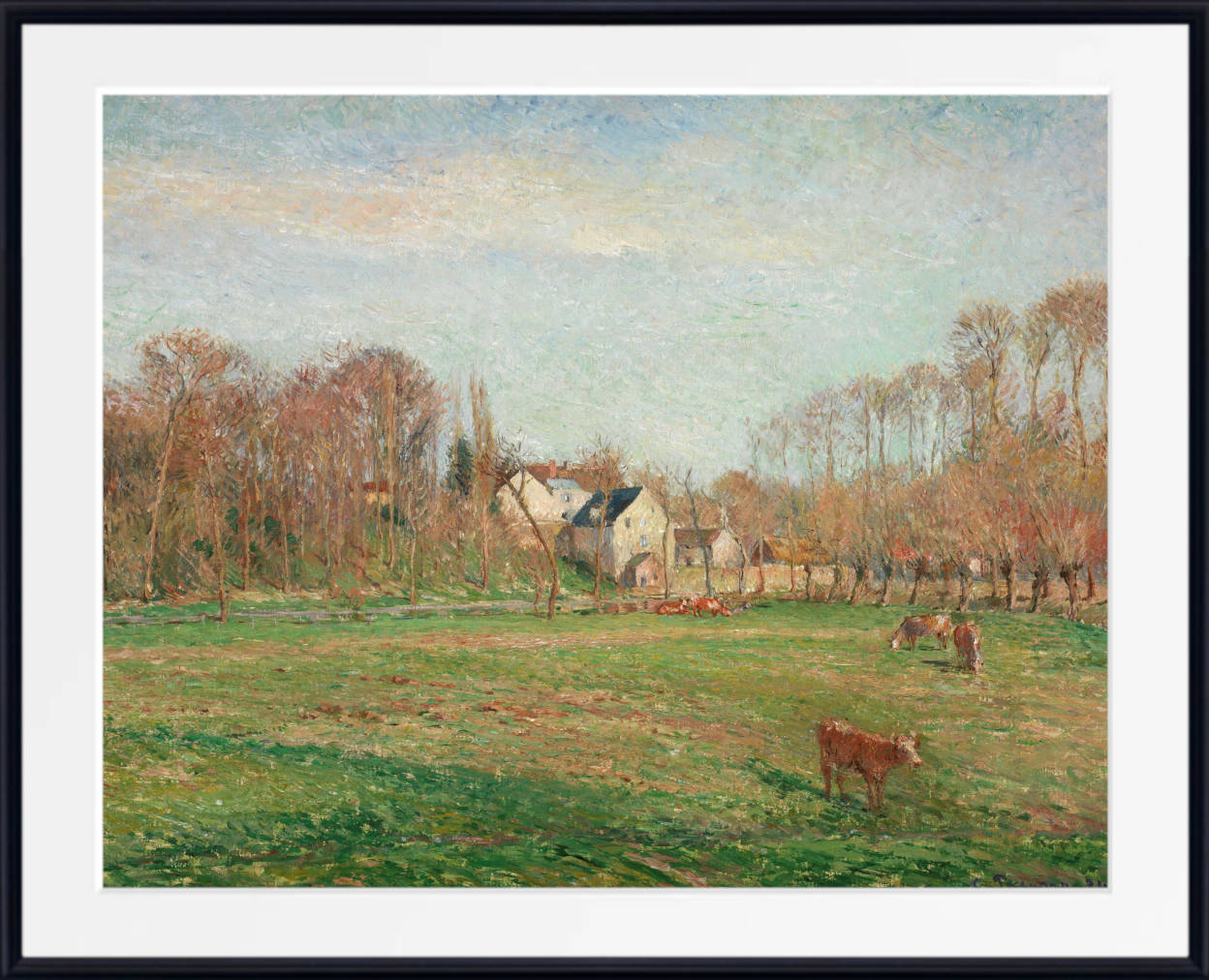 Camille Pissarro Print, Field and Mill at Osny  (1884)