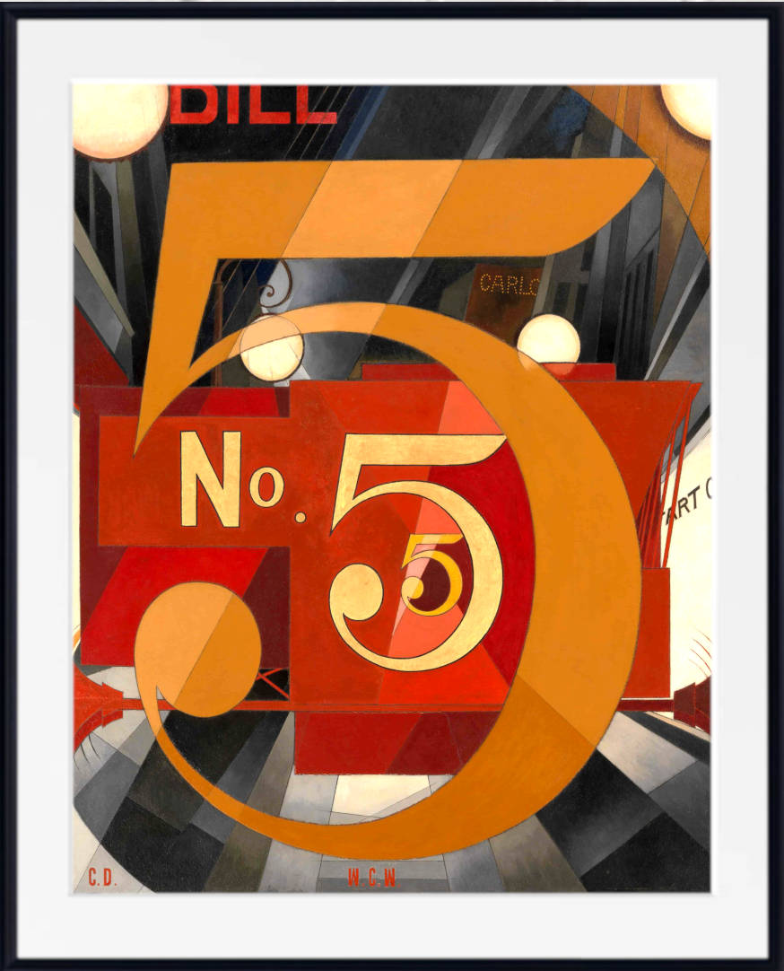 Charles Demuth Fine Art Print, Figure 5 in Gold