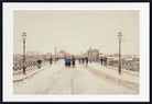 Luigi Loir Fine Art Print: Figures on a Bridge in the Snow