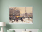 Eugène Galien-Laloue Print : Figures in the snow, the Place de Concorde, Paris