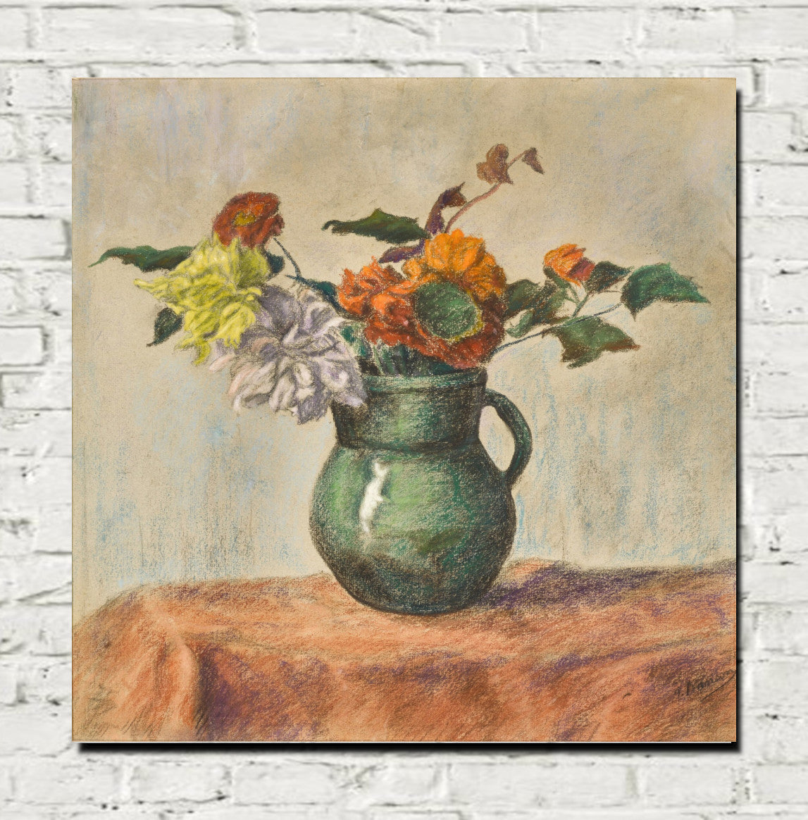 Flowers in a Green Pot by Paul Ranson