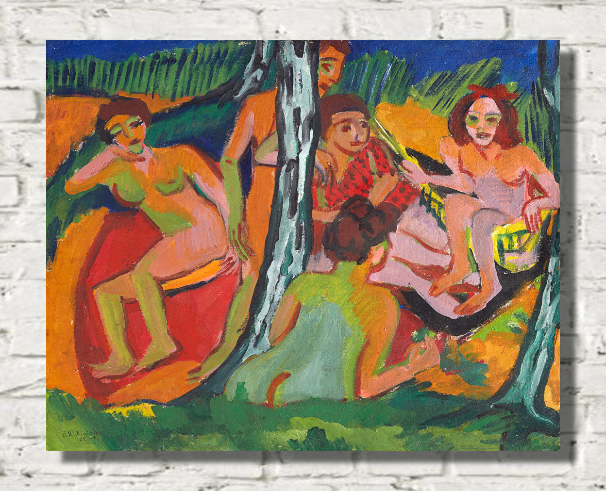 Forest Scene (Moritzburg Lakes) by Ernst Ludwig Kirchner