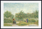 Vincent van Gogh Print, Garden in Montmarte with lovers (1887)