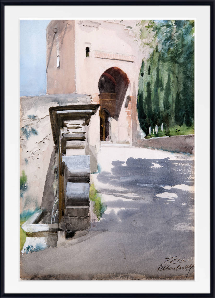 Gateway in Alhambra, Anders Zorn Fine Art Print