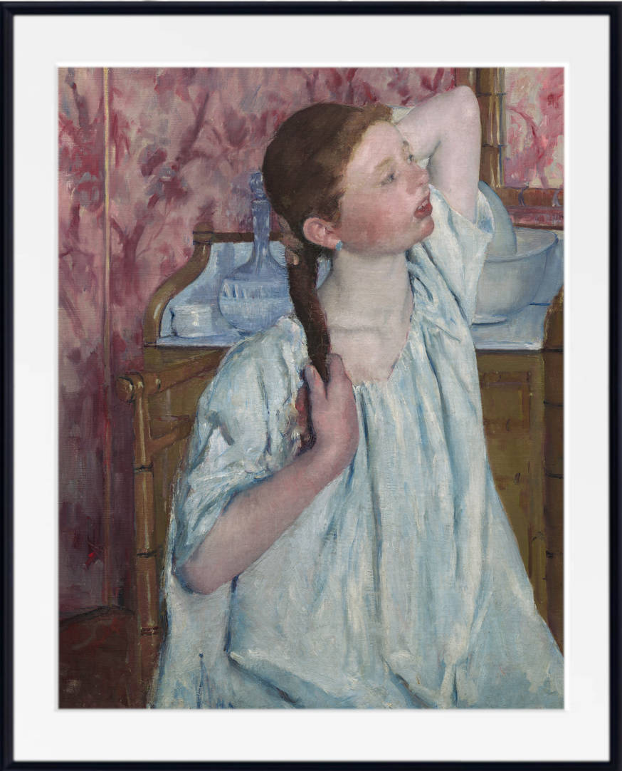 Mary Cassatt, Impressionist Fine Art Print : Girl Arranging Her Hair