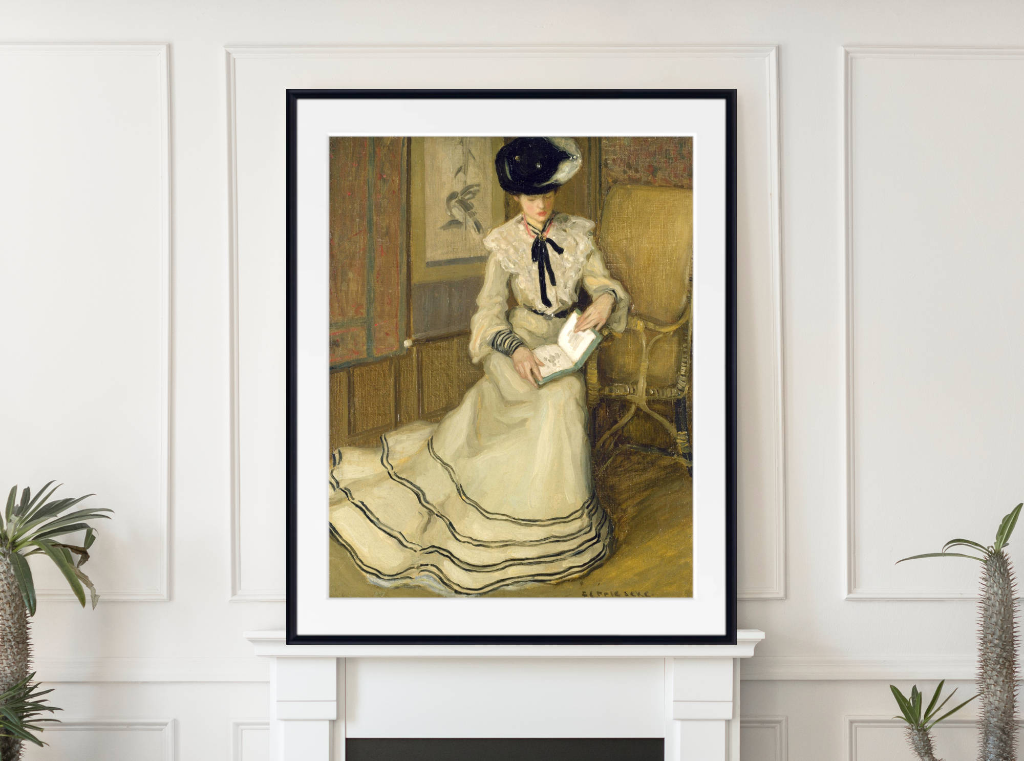 Frederick Carl Frieseke Prints, Girl Reading from GalleryThane