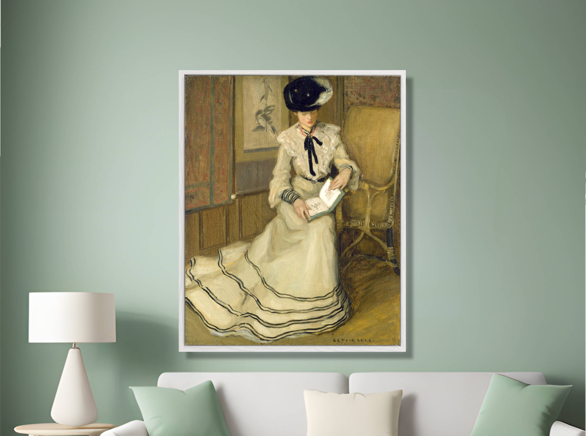 Frederick Carl Frieseke Prints, Girl Reading from GalleryThane