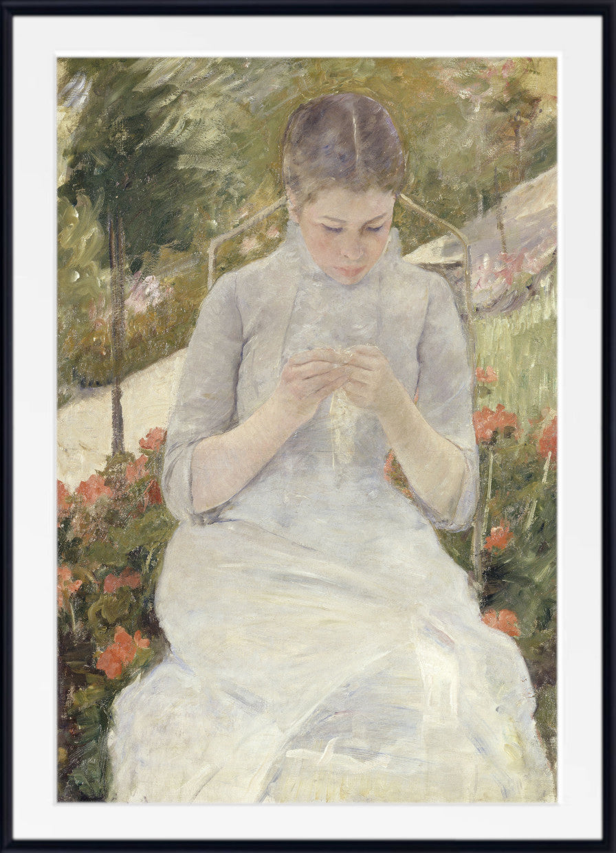 Mary Cassatt, Impressionist Fine Art Print : Girl in the garden
