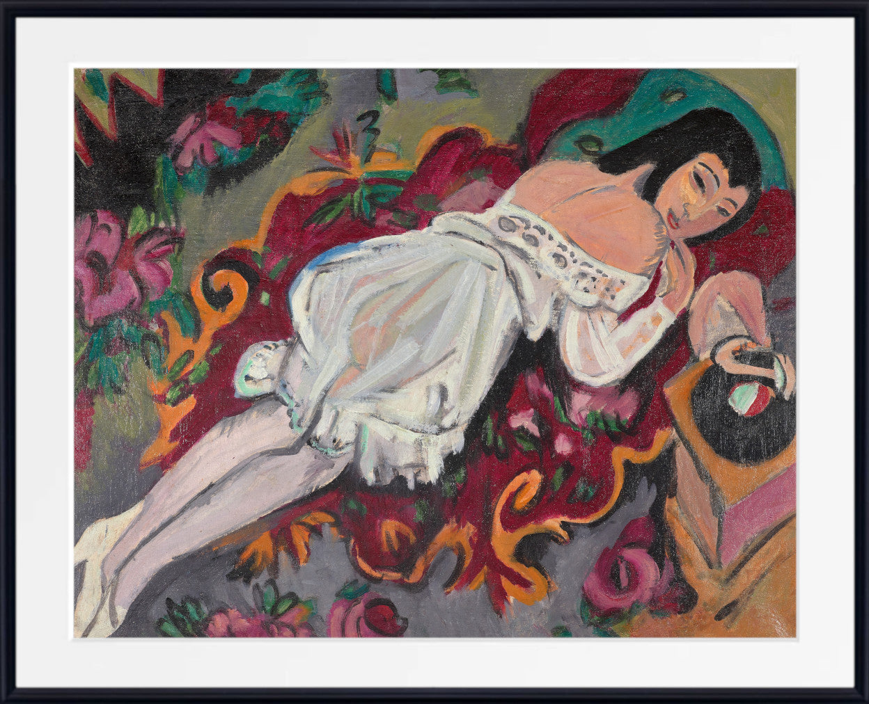 Girl in White Chemise (1914) by Ernst Ludwig Kirchner