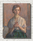 Girl praying (1911) by Christian Landenberger