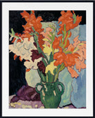 Gladioli with a green jug (1944) by Louis Valtat