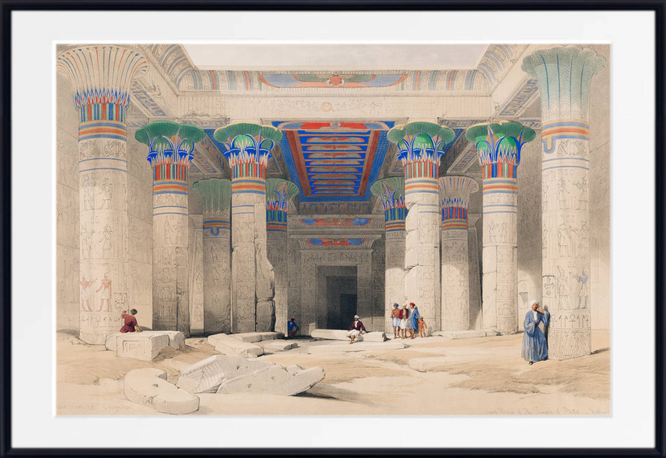 Grand Portico of the Temple of Philae Nubia, David Roberts Fine Art Print