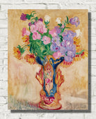 Large bouquet in porcelain vase by Louis Valtat