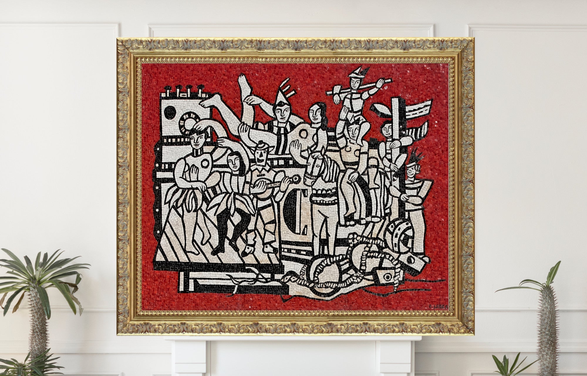 Grand parade with red background, Fernand Léger