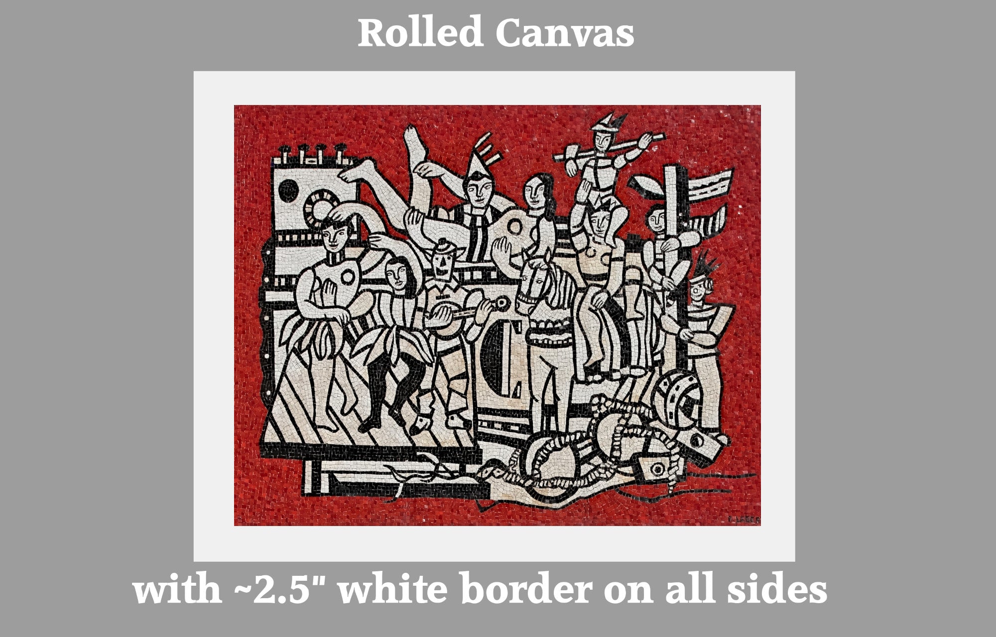 Grand parade with red background, Fernand Léger
