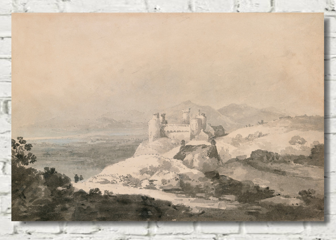 Harlech Castle, Wales, from the South: by William Turner