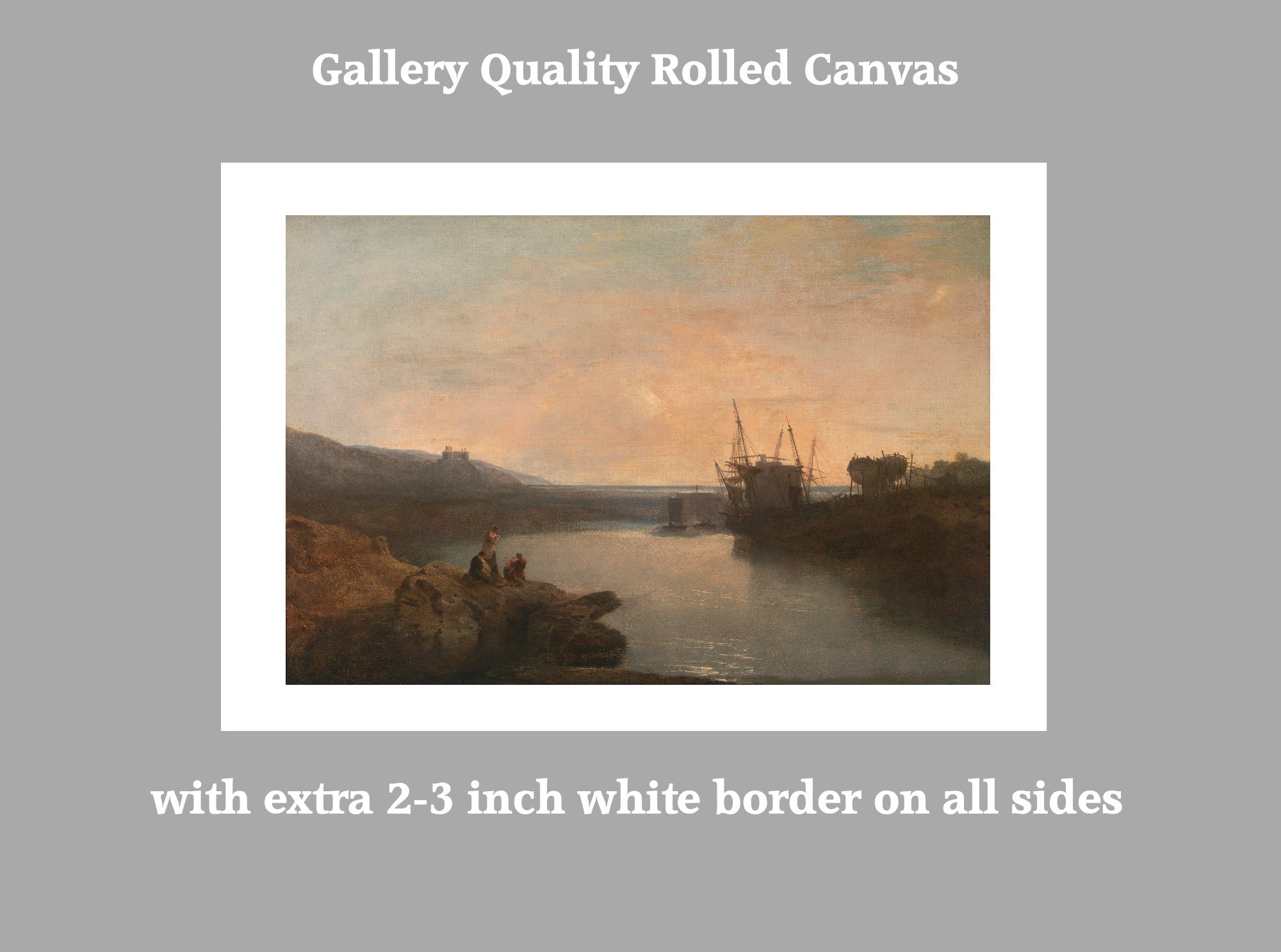 Harlech Castle, from Tygwyn Ferry, Summer’s Evening Twilight" (1799) by William Turner