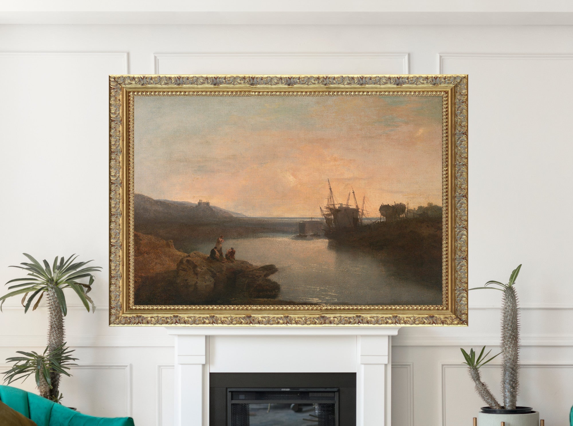 Harlech Castle, from Tygwyn Ferry, Summer’s Evening Twilight" (1799) by William Turner