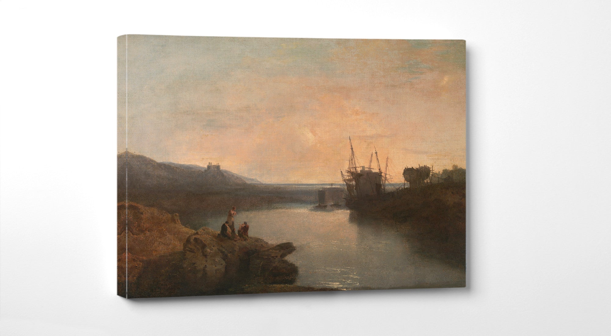 Harlech Castle, from Tygwyn Ferry, Summer’s Evening Twilight" (1799) by William Turner