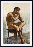 Eugene Jansson, Harmonica Player, Seated Nude