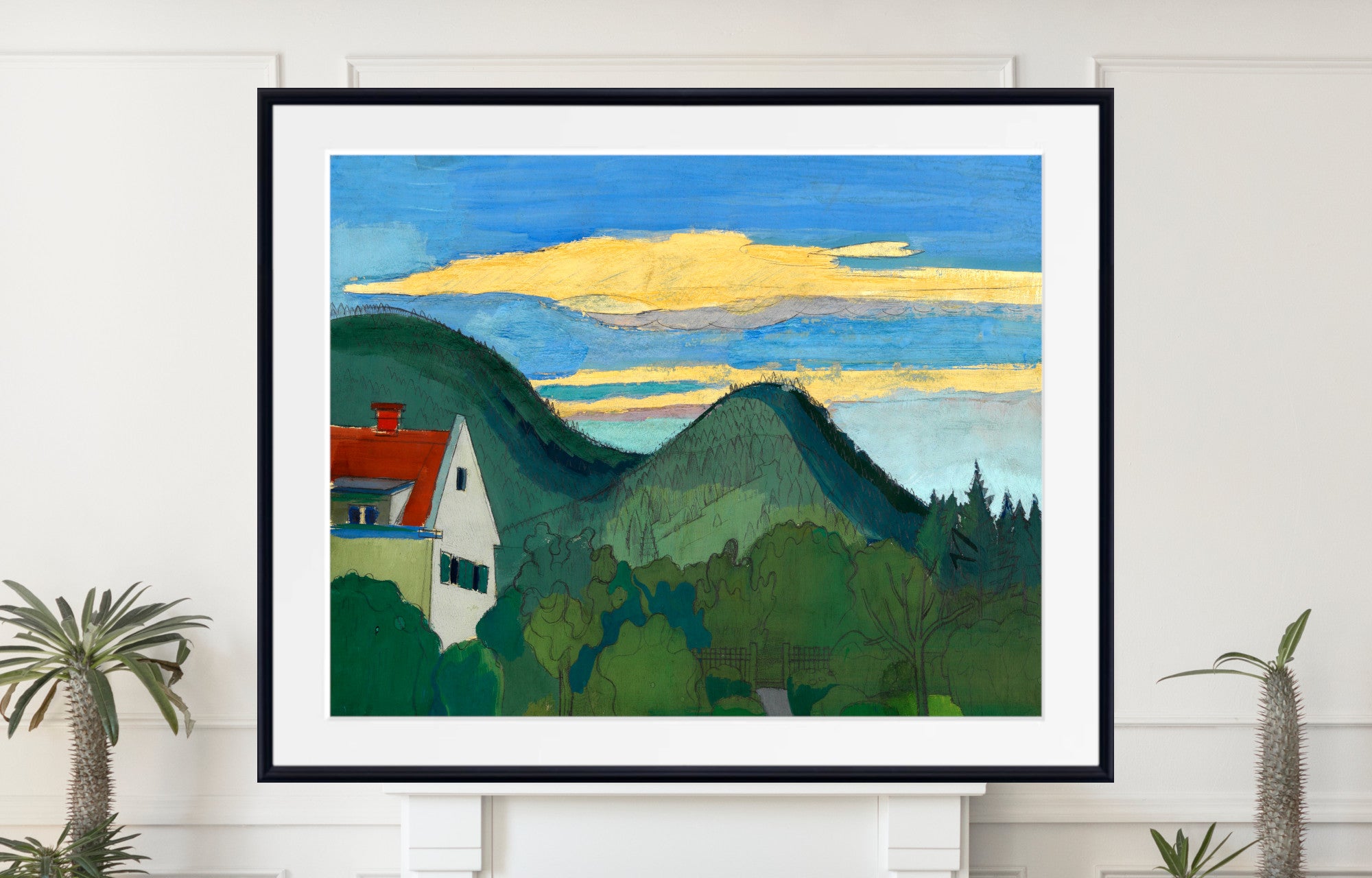 House in forest landscape (1943), Karl Wiener Print