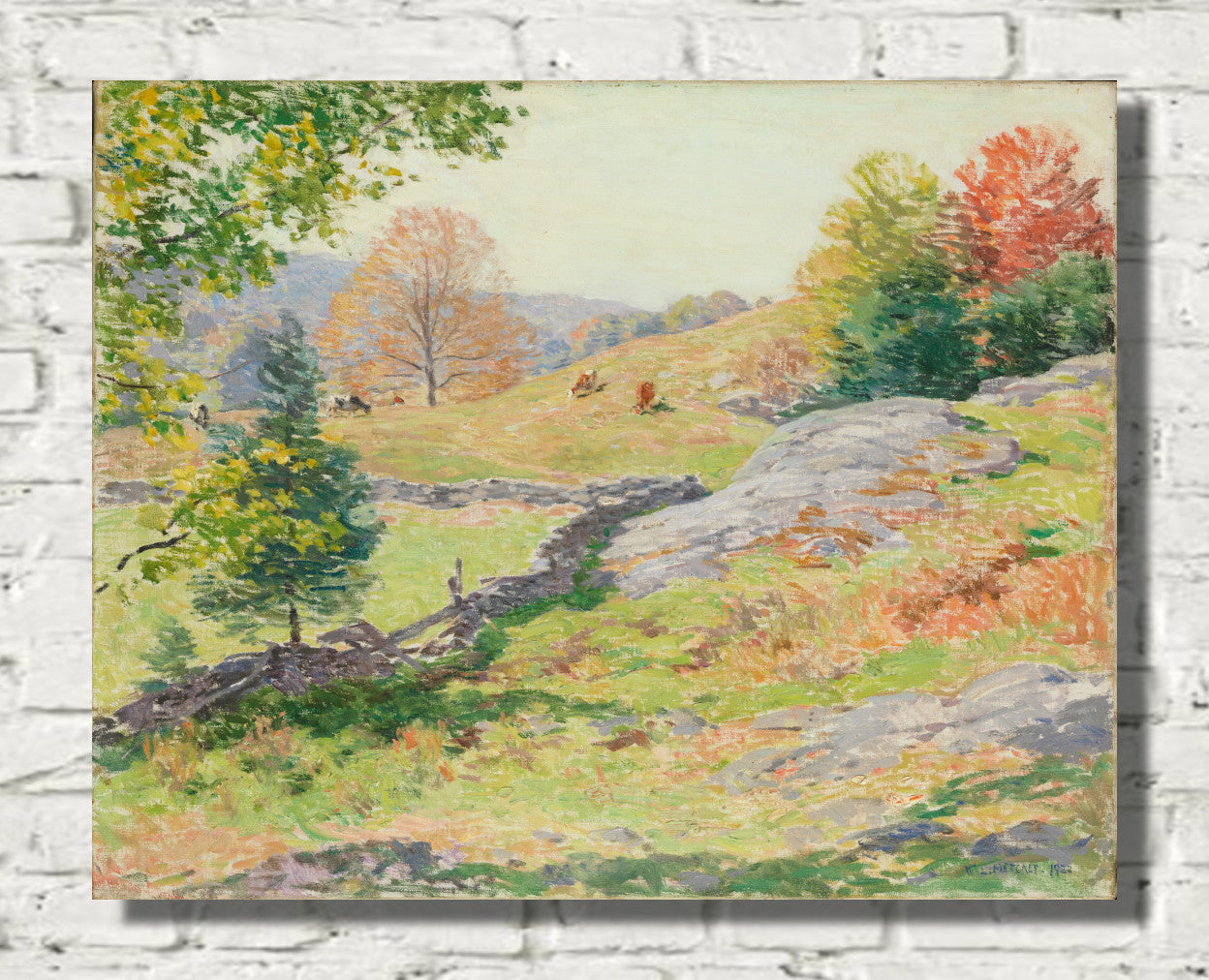 Hillside Pastures, September by Willard Metcalf