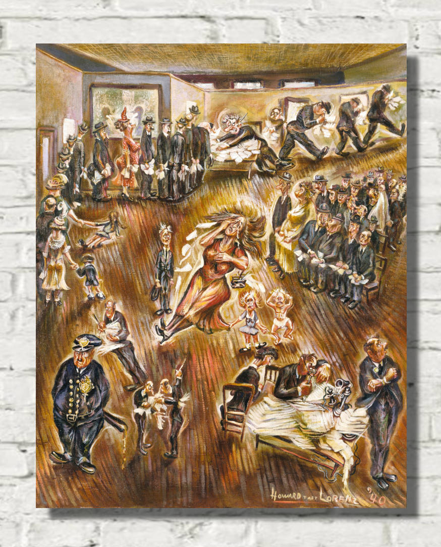 Howard Taft Lorenz Print, Home Relief Bureau (1940)