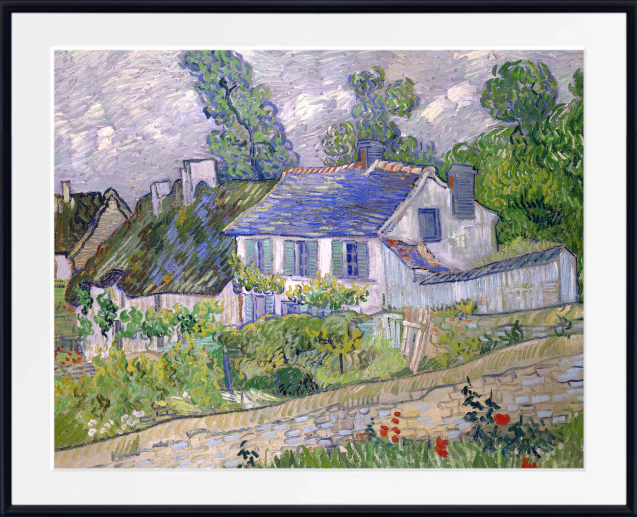 Vincent van Gogh Print, Houses at Auvers