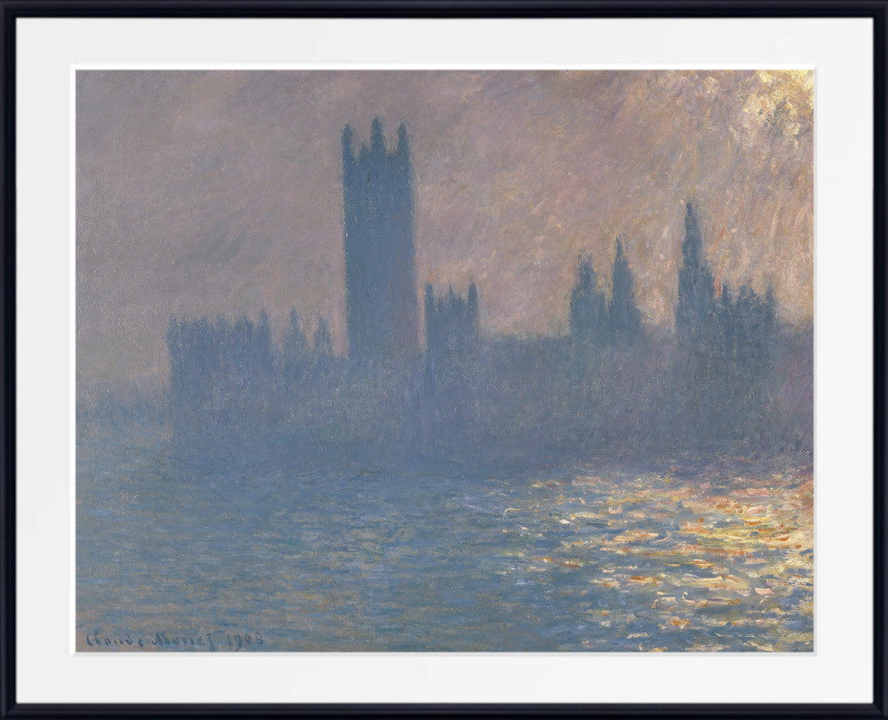 Houses of Parliament, Sunlight Effect by Claude Monet