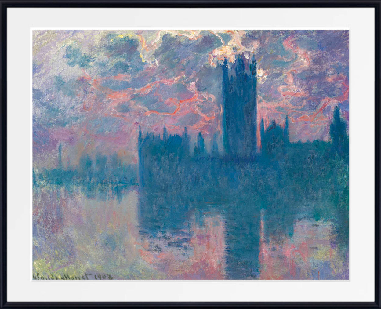 Houses of Parliament, sunset by Claude Monet