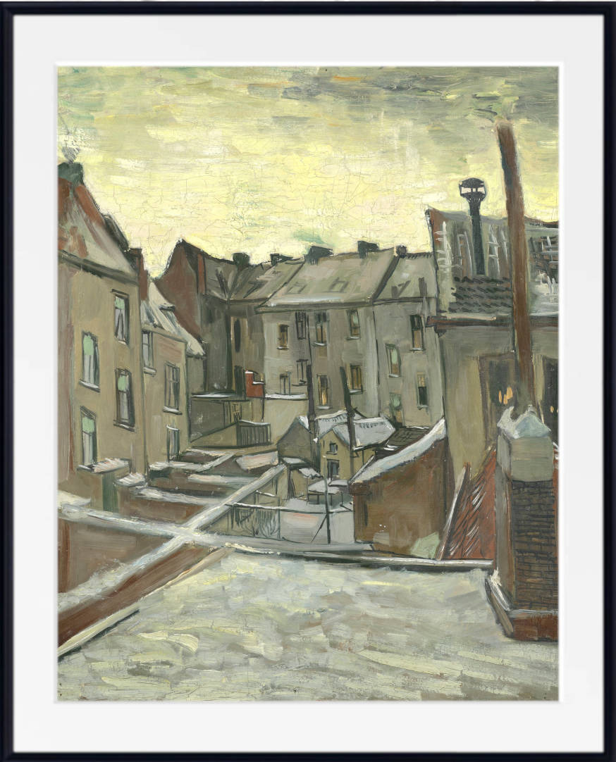 Vincent van Gogh Print, Houses seen from the back (1885)