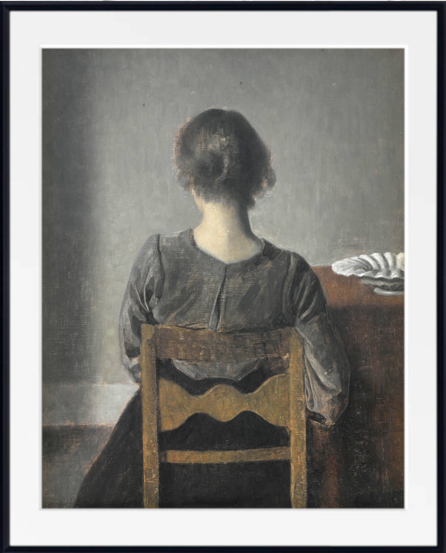 Wilhelm Hammershoi Fine Art Print, Lady Resting