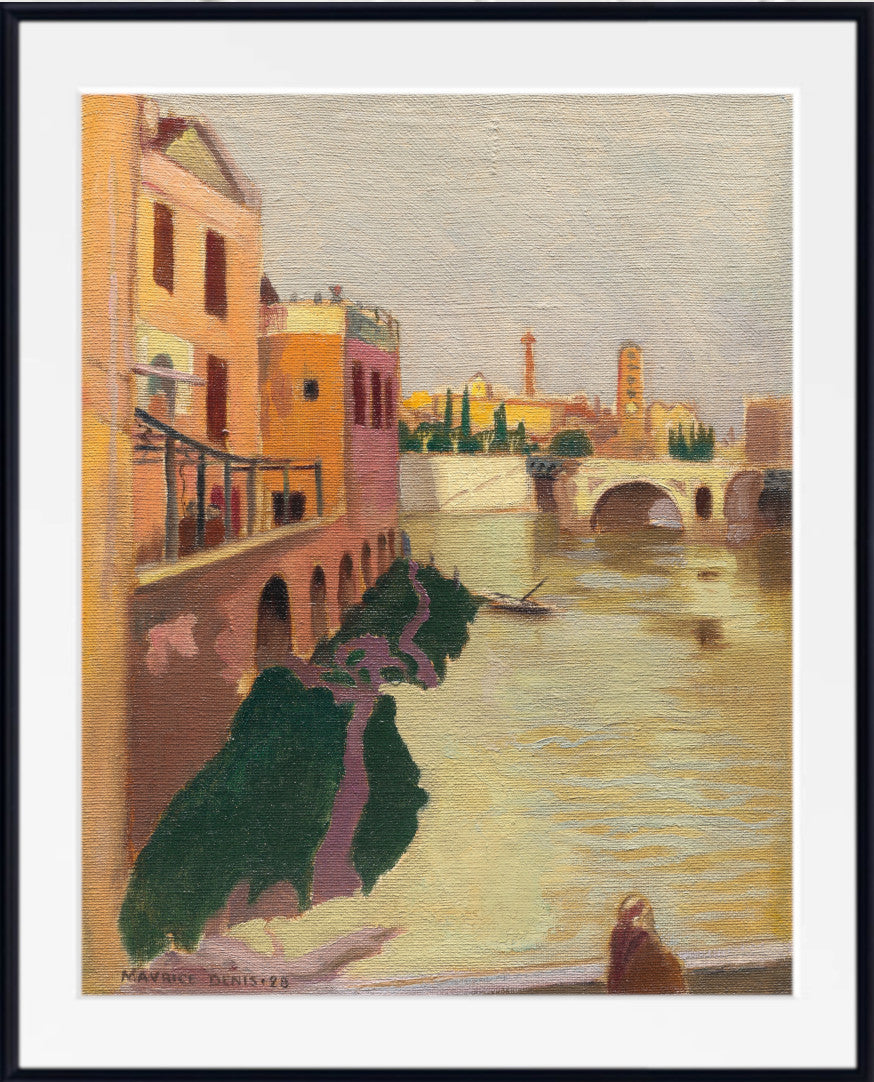Tiber Island or San Bartolomeo Island, Rome (1928) by Maurice Denis