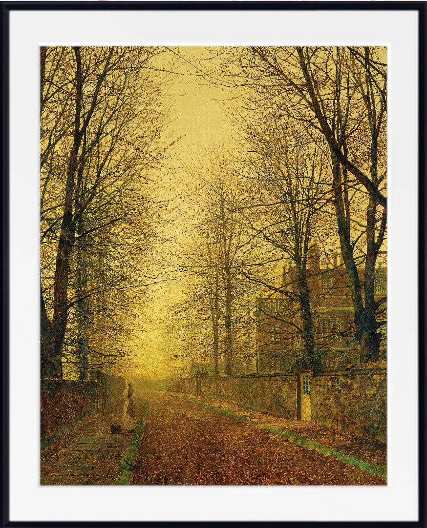 In Autumn’s Golden Glow, John Atkinson Grimshaw