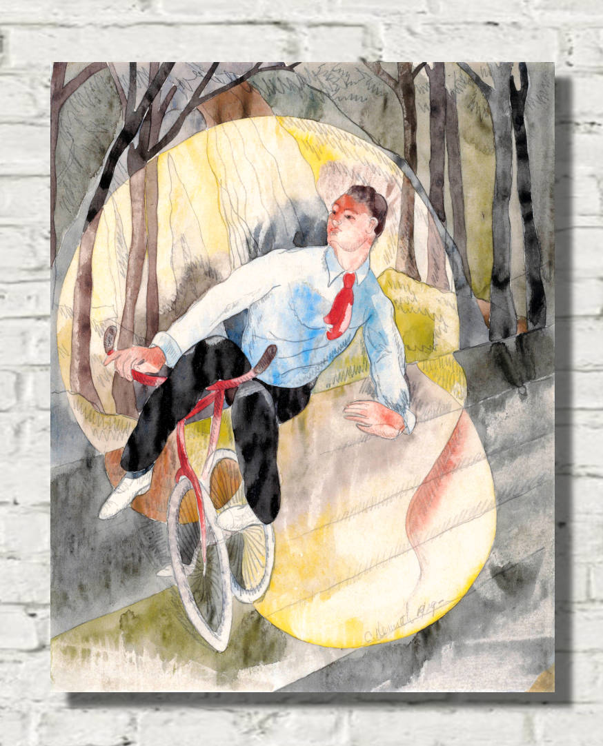 Charles Demuth Print, In Vaudeville, the Bicycle Rider (1919)