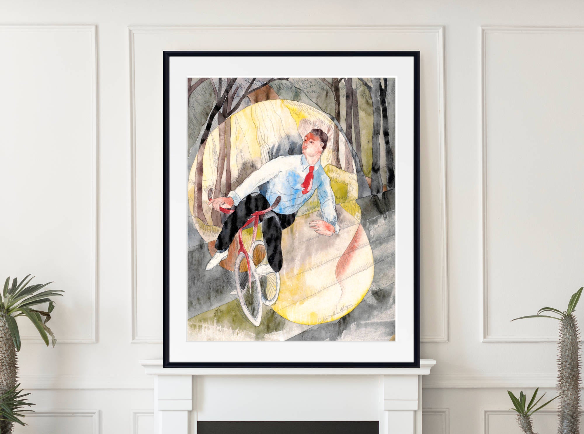 Charles Demuth Print, In Vaudeville, the Bicycle Rider (1919)