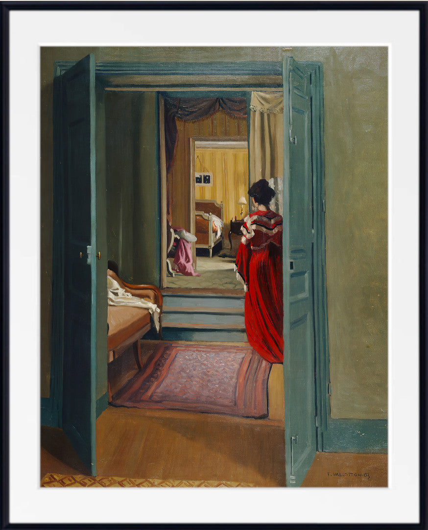 Interior with Woman in Red, Félix Vallotton