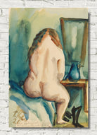 Interior with female nude (1921) by Paul Kleinschmidt