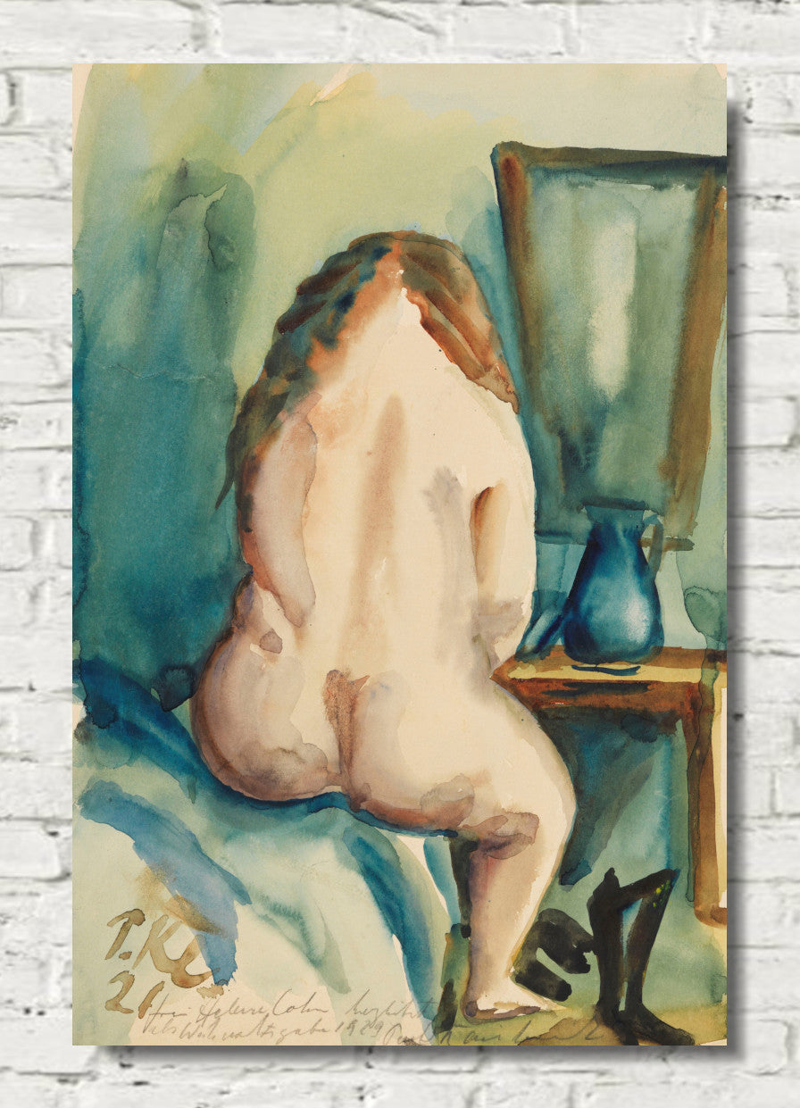 Interior with female nude (1921) by Paul Kleinschmidt